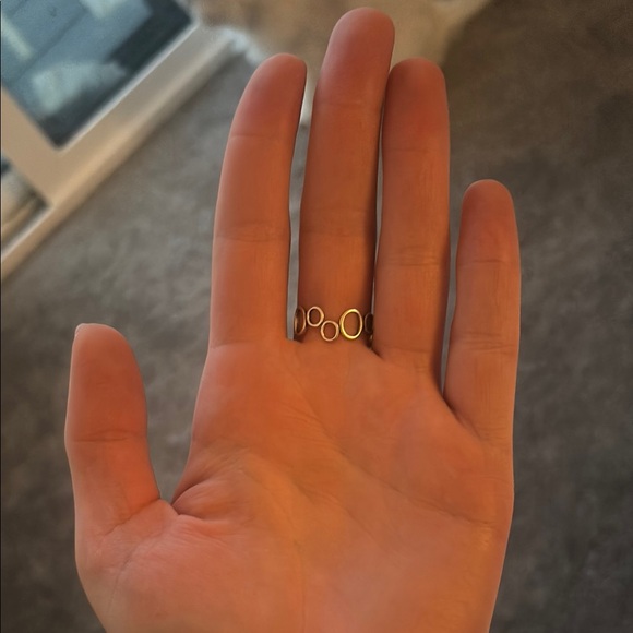 Sterling Silver Unique Circle Ring - Picture 2 of 6